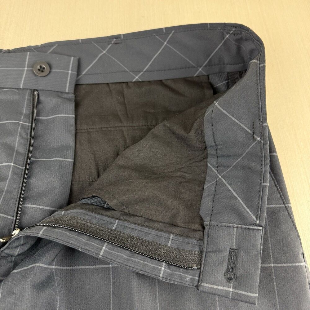 Nike Golf Tour Performance Dri-Fit Pants 34x30 Men Black Windowpane Check 452701 - Picture 5 of 12
